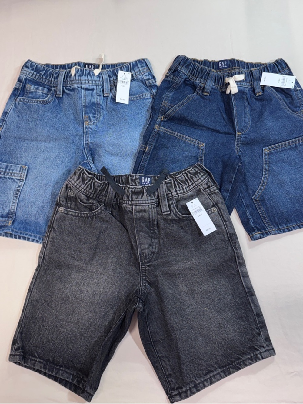 GAP Kids Denim Shorts Trio - Blue & Dark Blue & Washed NWT